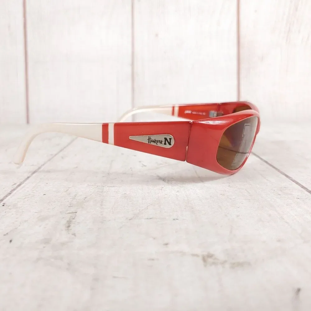 SCRATCHED - Jax NEBRASKA Cornhuskers Sunglasses - RED Made in Italy COLLEGE
